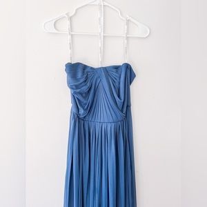 David’s Bridal Long Mesh Convertible Bridesmaid Dress